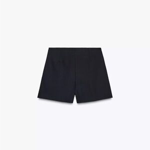 Zara Black High-Waist Tailored Shorts